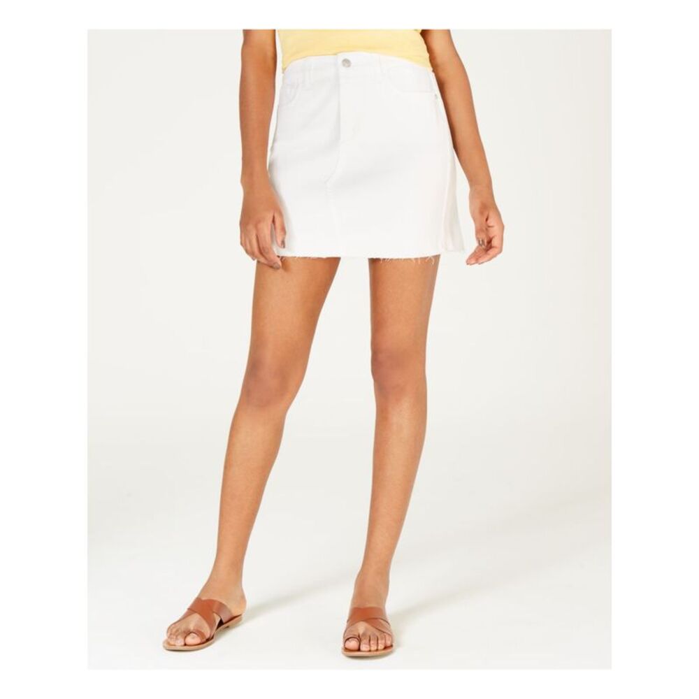 CELEBRITY PINK Womens A-Line Mini Skirt White Juniors 3\26 Waist